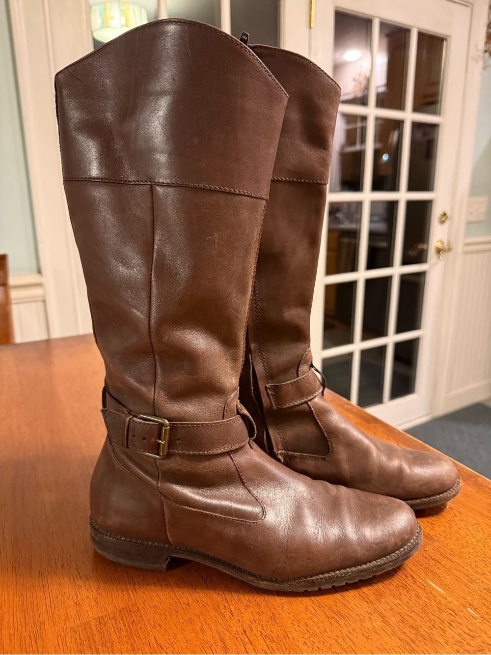 L.L. Bean Women's Brown Leather Over-the-Knee Riding Boots